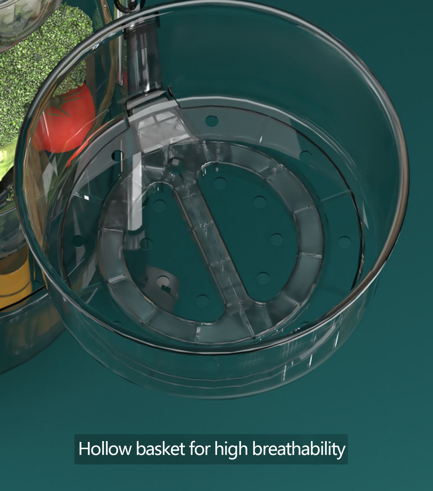 Transparent Multi Layer Rotating Storage Basket Rack with Removable Baskets