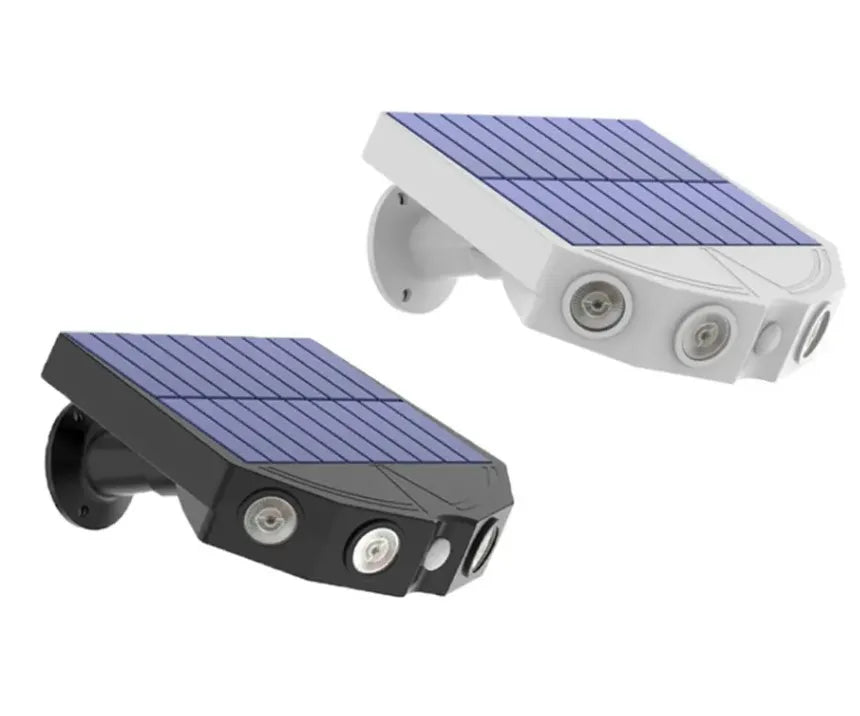 Set of 2 Smart Motion Sensor LED Solar Outdoor Security Light - Waterproof, Frost Resistant, and Ene