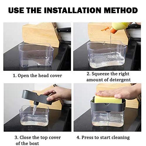 Dishwash Liquid Dispenser Pump & Sponge Holder