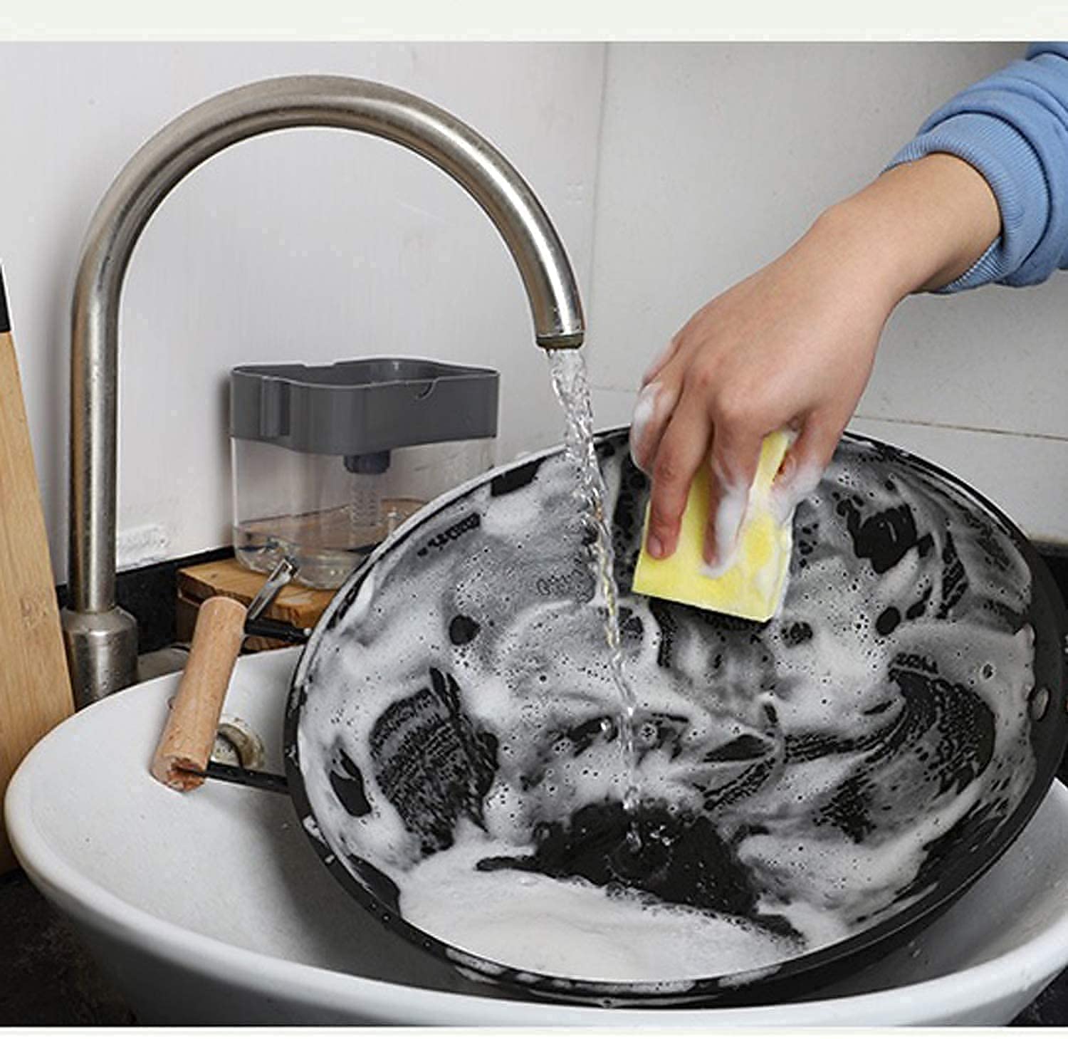 Dishwash Liquid Dispenser Pump & Sponge Holder