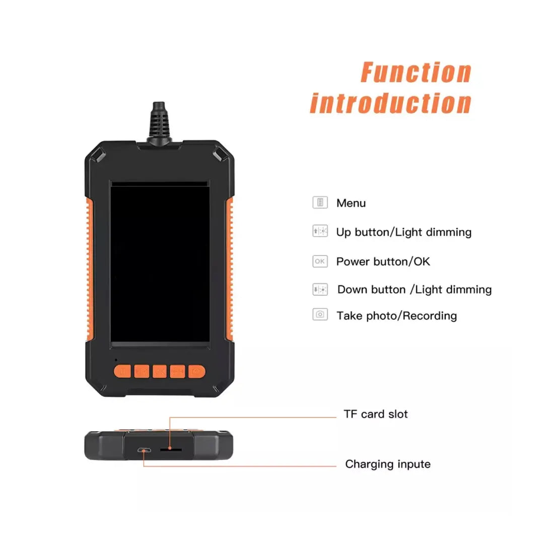 Industrial Endoscope Inspection Camera with 8mm Lens & 4.3â Screen & 10mtr Cable