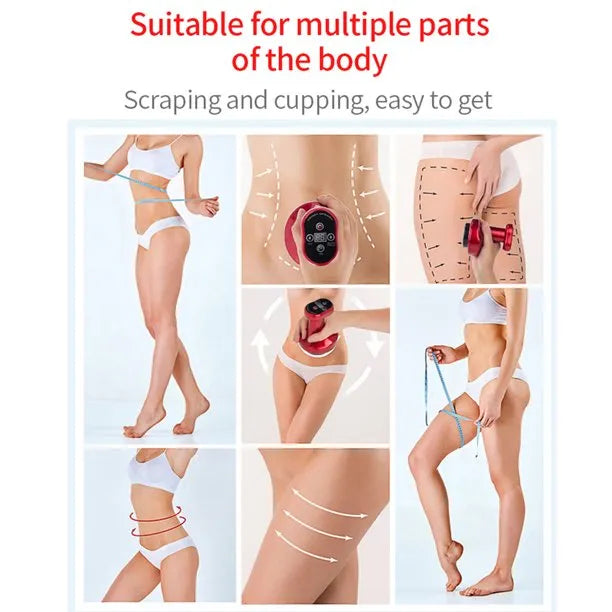 Portable Gua Sha Suction Cupping Scraping Massager with Heating - Rechargeable (Assorted Colors)