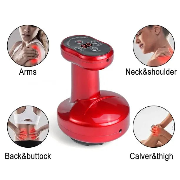 Portable Gua Sha Suction Cupping Scraping Massager with Heating - Rechargeable (Assorted Colors)