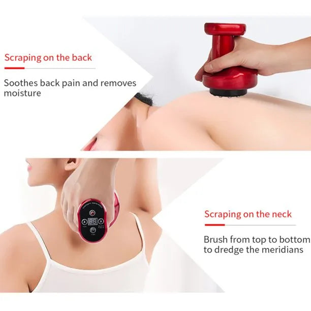 Portable Gua Sha Suction Cupping Scraping Massager with Heating - Rechargeable (Assorted Colors)