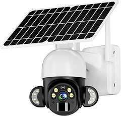 4G Solar 2MP PTZ Outdoor Camera with Full Color Night Vision, Motion Detection Alarm & Light & 2-Way Audio