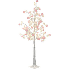 Decorative LED Blossom Flower Tree Lamp - 130 cm Height – Artificial Floral Indoor Lighting for Bedroom, Living Room & Home Corner Decor