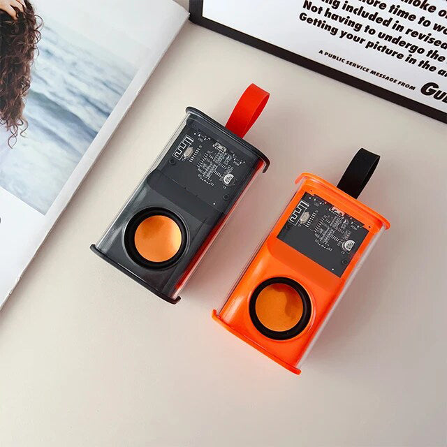 Transparent Mini Wireless Bluetooth Speaker with High Quality Sound and RGB Light