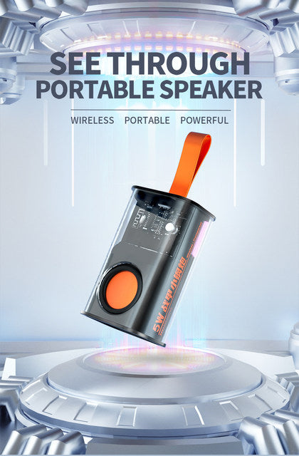 Transparent Mini Wireless Bluetooth Speaker with High Quality Sound and RGB Light