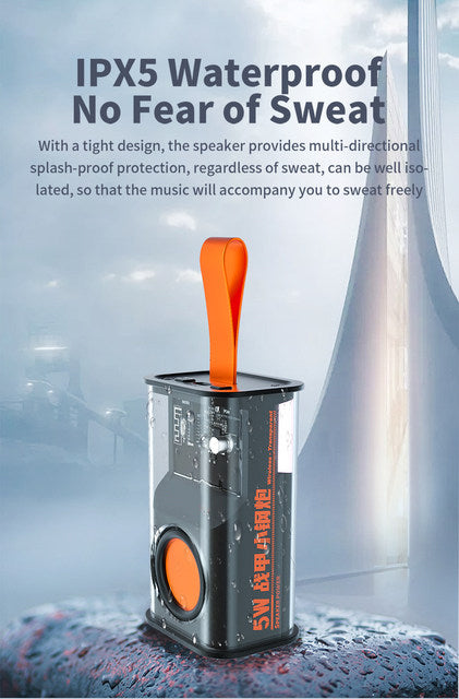 Transparent Mini Wireless Bluetooth Speaker with High Quality Sound and RGB Light