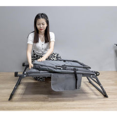 Versatile 2-in-1 Foldable Lounge Chair Bed with Adjustable Angles for Relaxing