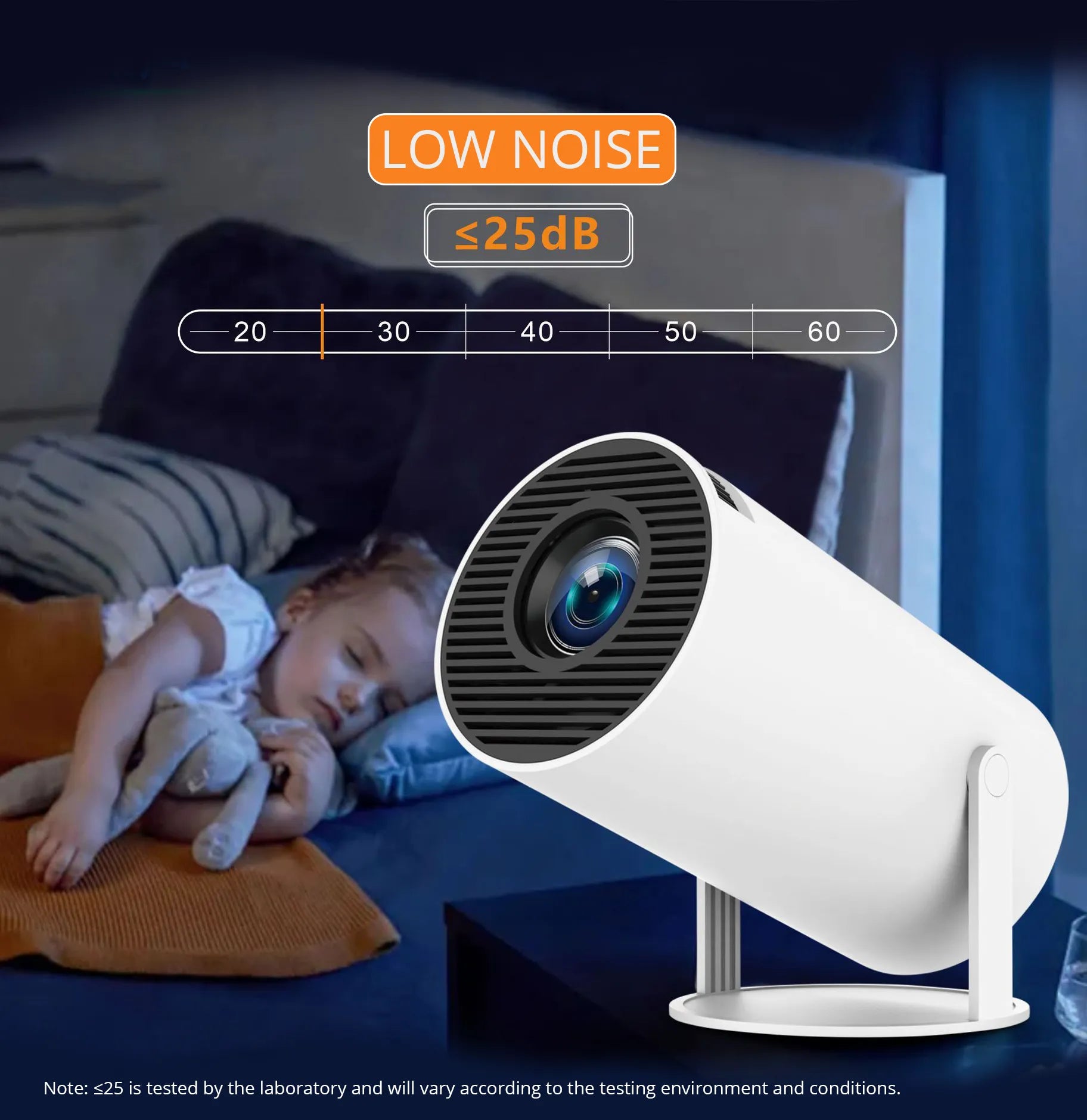Mini Portable HD Smart Projector with Dual-Band WiFi, Remote Control Operation, Auto Keystone & 130" Display