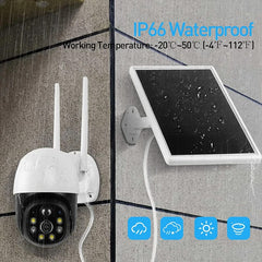 Smart Wireless 4G Outdoor Solar Security Camera with Night Vision, Motion Detection & PTZ