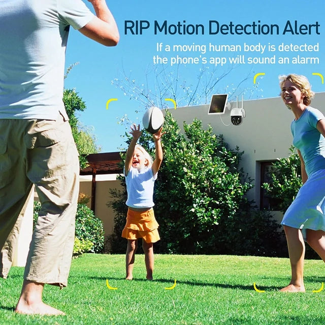 Smart Wireless 4G Outdoor Solar Security Camera with Night Vision, Motion Detection & PTZ