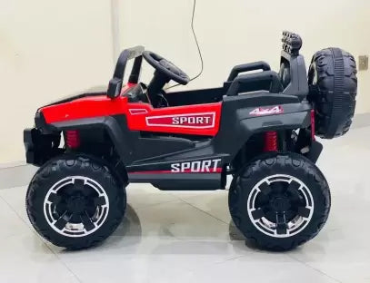 Ride On Electric Jeep Toy Car for Kids with Remote Control and LED Lights & Music System - Battery Operated
