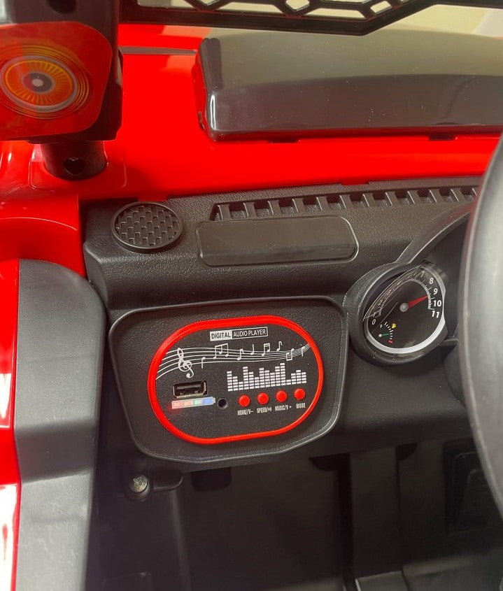 Ride On Electric Jeep Toy Car for Kids with Remote Control and LED Lights & Music System - Battery Operated