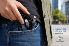Go-Des GD-UC619 3A USB-A to IP Fast Charging and Data Sync Braided Cable 1M with Reinforced Bionic Connector and Tinned Copper Core