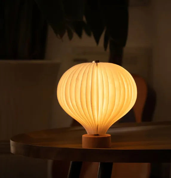 Decorative Hot Air Balloon Wood Lamp - Portable Color-Changing Lantern