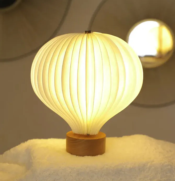 Decorative Hot Air Balloon Wood Lamp - Portable Color-Changing Lantern
