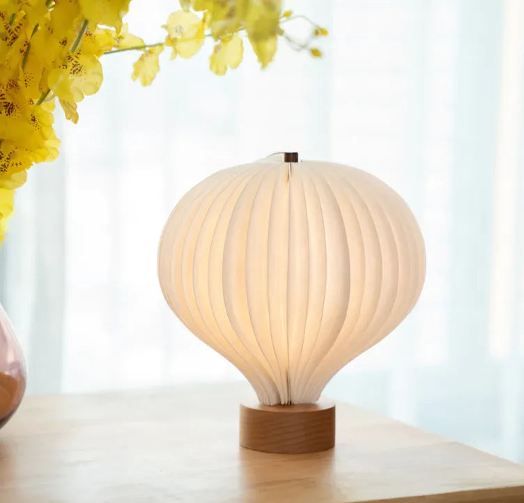 Decorative Hot Air Balloon Wood Lamp - Portable Color-Changing Lantern