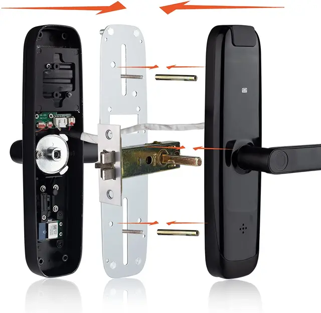 Intelligent Smart Door Lock - Electronic Lock Digital Door with Wifi and Biometric Fingerprints (Tuya App Compatible)