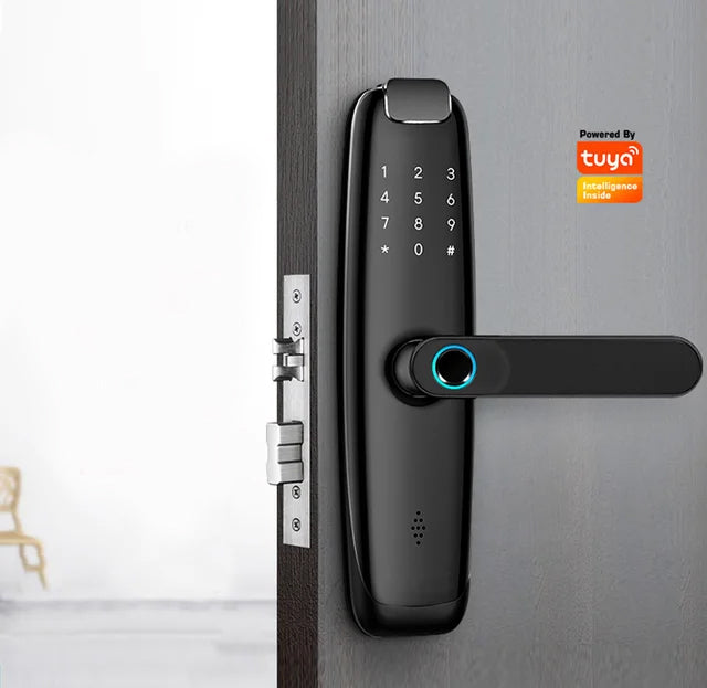 Intelligent Smart Door Lock - Electronic Lock Digital Door with Wifi and Biometric Fingerprints (Tuya App Compatible)