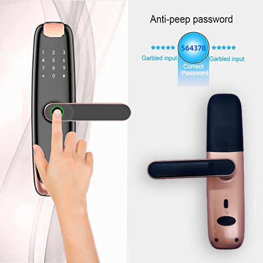 Intelligent Smart Door Lock - Electronic Lock Digital Door with Wifi and Biometric Fingerprints (Tuya App Compatible)