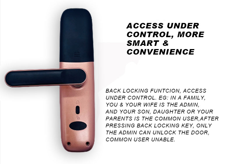 Intelligent Smart Door Lock - Electronic Lock Digital Door with Wifi and Biometric Fingerprints (Tuya App Compatible)