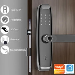 Intelligent Smart Door Lock - Electronic Lock Digital Door with Wifi and Biometric Fingerprints (Tuya App Compatible)