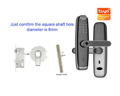 Intelligent Smart Door Lock - Electronic Lock Digital Door with Wifi and Biometric Fingerprints (Tuya App Compatible)