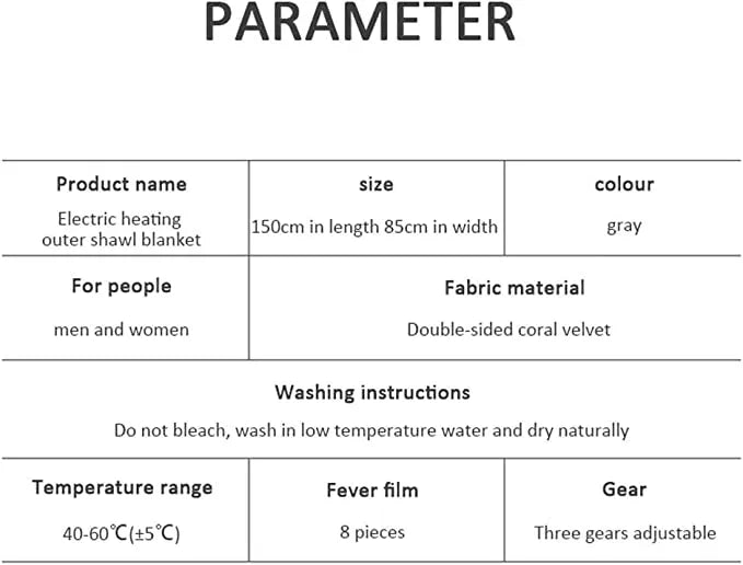 Comfy Cosy Heating Wearable Flannel Blanket Shawl - Rechargeable