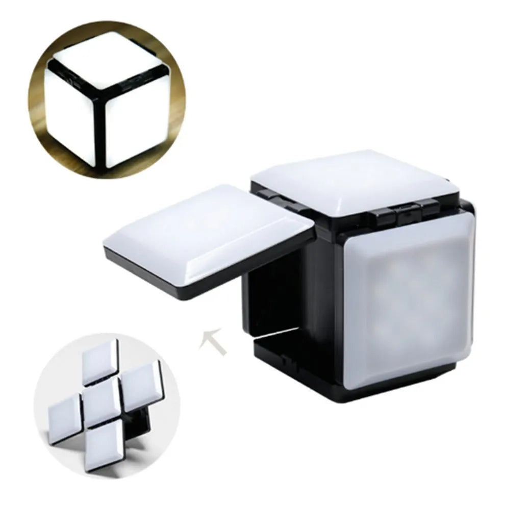 Rubik's Cube Energy Saving Lamp with Adjustable LED Light Panels