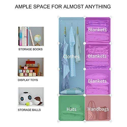 8 Cube Multipurpose Waterproof Wardrobe Metallic Wire Storage Organiser