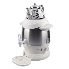 Electric 360° Samovar Tea Maker with Ceramic Pot - Stainless Steel - 1350W