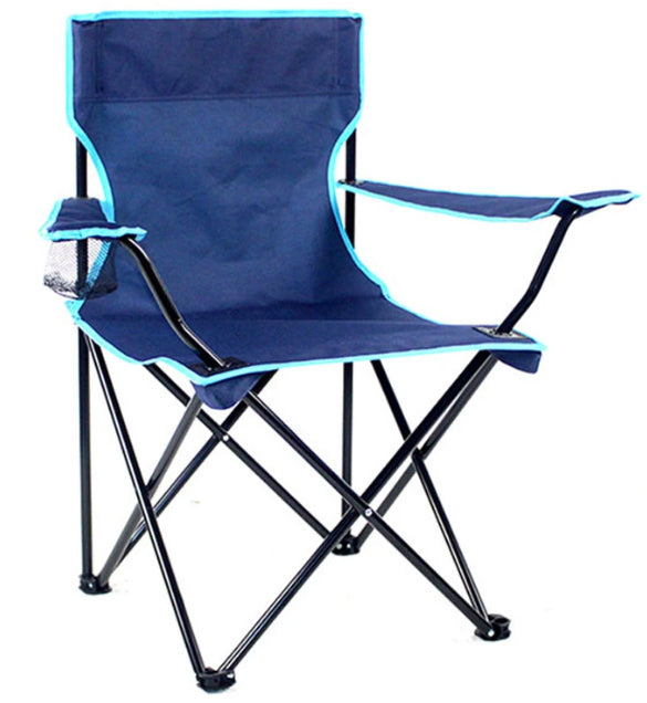 Portable Foldable Camping Chair with Water Bottle Slot & Padded Seat