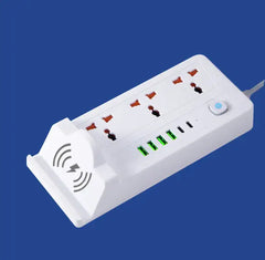 تمديدات شريط الطاقة متعددة الوظائف - 3 مقابس طاقة، ومنفذ PD واحد و5 مقابس USB
