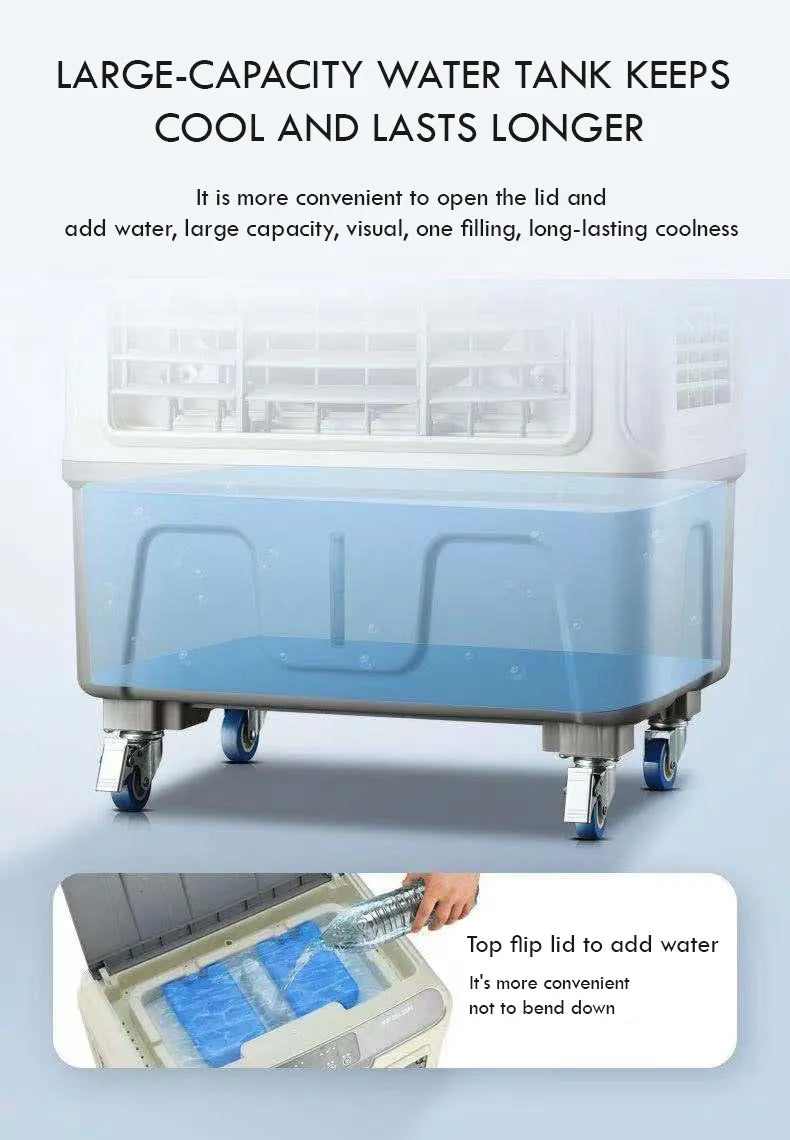 35L Air Cooler with Triple-Speed Adjustable Fan and 5000m³/h Airflow