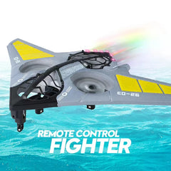 360° Rotating Stunt Fighter Airplane Drone with Auto Return & Remote Control