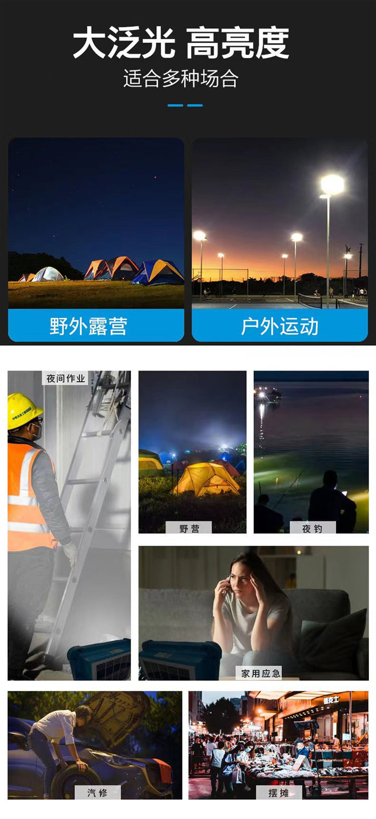 200W Detachable LED Solar Projection Lamp with Remote Controller - Outdoor Lighting for Gardens, Streets, and More