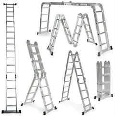 Multipurpose Foldable Aluminium Ladder for Home & Outdoor Use - 4m / 6m Height, 150 kg Capacity
