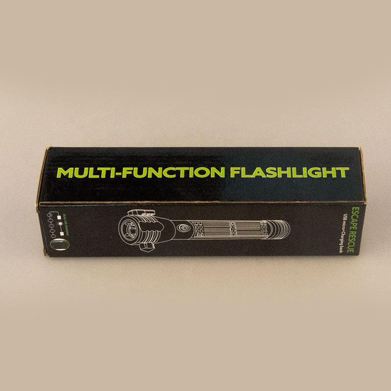 Multifunctional Tactical Solar Flashlight for Emergency with Water Resistant Design, Alloy Hammerhea