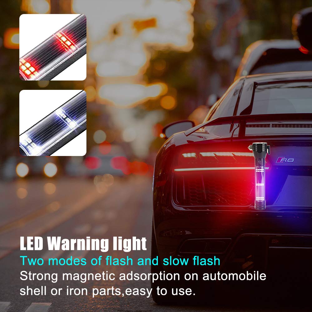 Multifunctional Tactical Solar Flashlight for Emergency with Water Resistant Design, Alloy Hammerhea