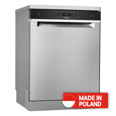 Whirlpool Free-Standing Dishwasher, 10 Program, 14 Settings, WFO 3O41 PL X UK - Inox