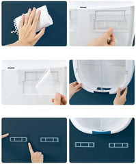 Wall Mounted Kitchen Storage Box with Transparent Design and Easy Installation