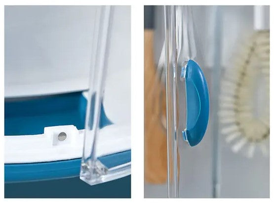 Wall Mounted Kitchen Storage Box with Transparent Design and Easy Installation