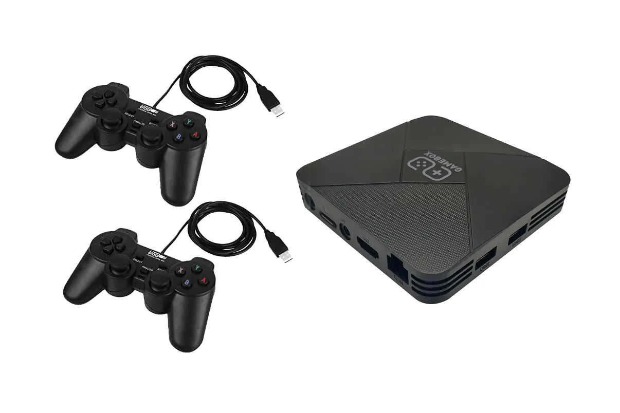 Portable Retro Console Video Game Box with Dual Controllers, 4K HD Quality, 2 USB Ports with Android