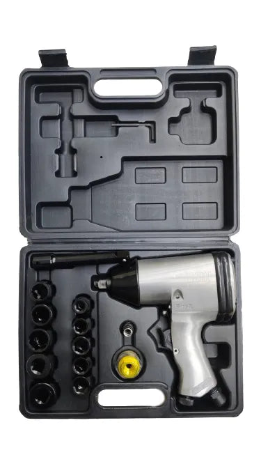 Pneumatic Air Impact Wrench Tool 1/2 Inch With Complete Kit