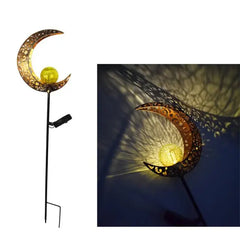 Elegant Decorative Solar Moon Crystal Garden Pathway Light - Waterproof Outdoor Lamp