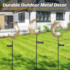 Elegant Decorative Solar Moon Crystal Garden Pathway Light - Waterproof Outdoor Lamp