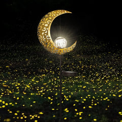Elegant Decorative Solar Moon Crystal Garden Pathway Light - Waterproof Outdoor Lamp