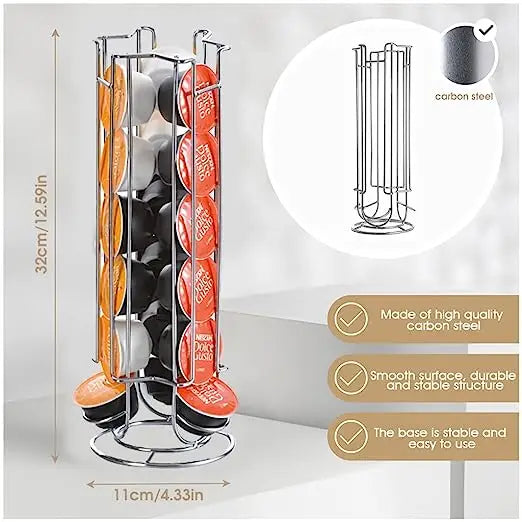 18 Pieces Dolce Gusto Coffee Pod Capsules Holder Stand - Sleek Capsule Storage Rack